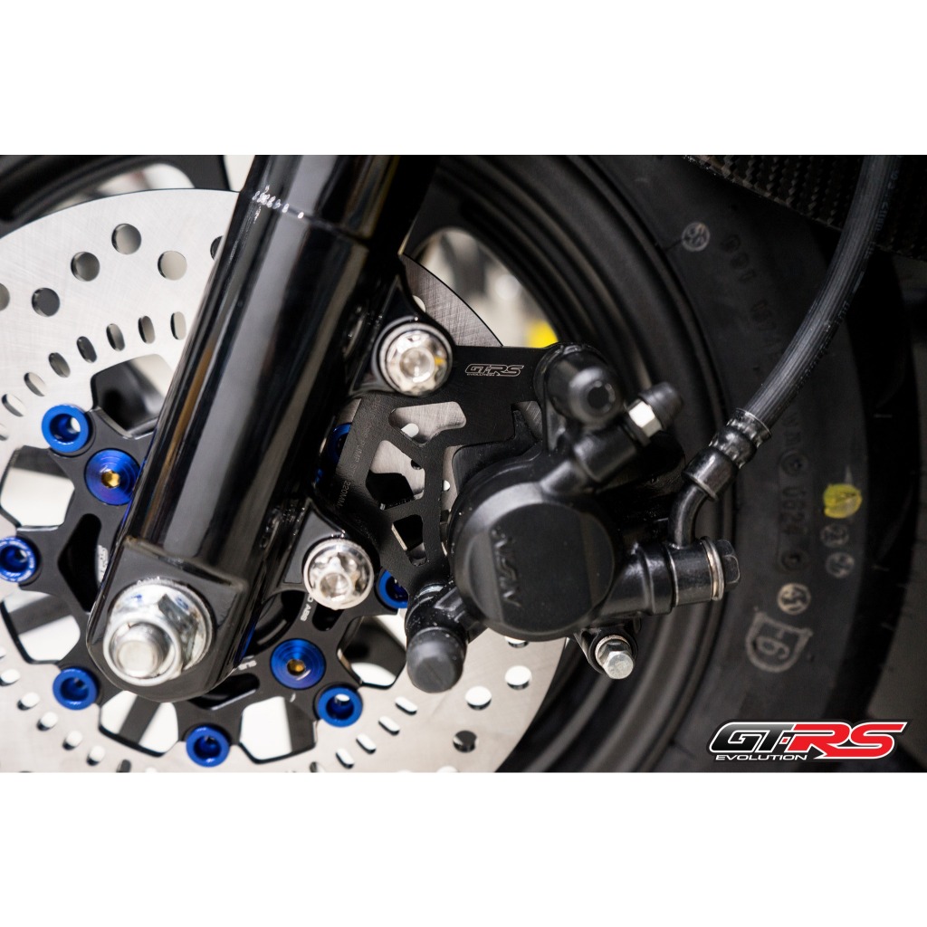 ขาจับปั้มดิสหน้าเดิม GIORNO + CBS ( จาน 220 mm ) ขาปั๊ม จีออโน่ ขาจับปั๊มหน้า คาลิปเปอร์ ขาปั้ม GTRS
