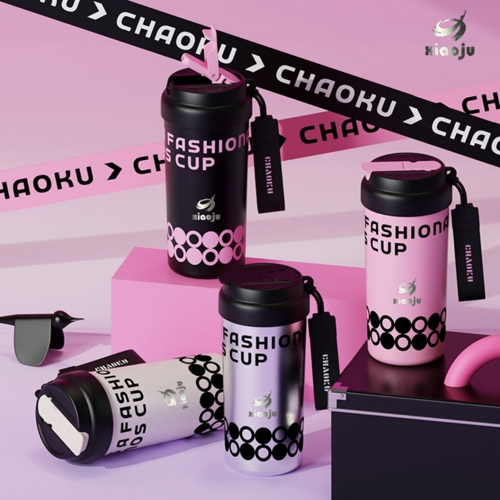 XIAOJU แก้วน้ำเซรามิก ขนาด 550ml มีกรองชา สแตนเลส 316 เก็บอุณหภูมิได้ทั้งร้อนและเย็น เก็บได้ยาวนาน ล้างทำความสะอาดง่าย