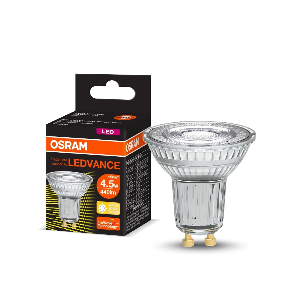 Osram หลอด LED ขั้วGU10  DIM รุ่น PERFORMANCE PAR16 50 GU10 5.5W 230V ออสเเรม