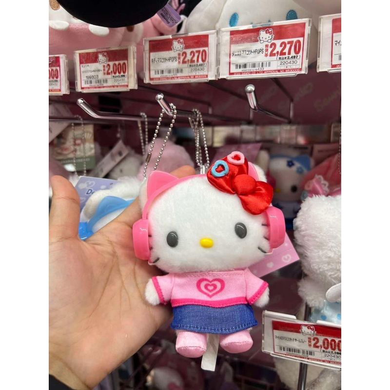 พวงกุญแจตุ๊กตา kitty y2kใส่หูฟัง