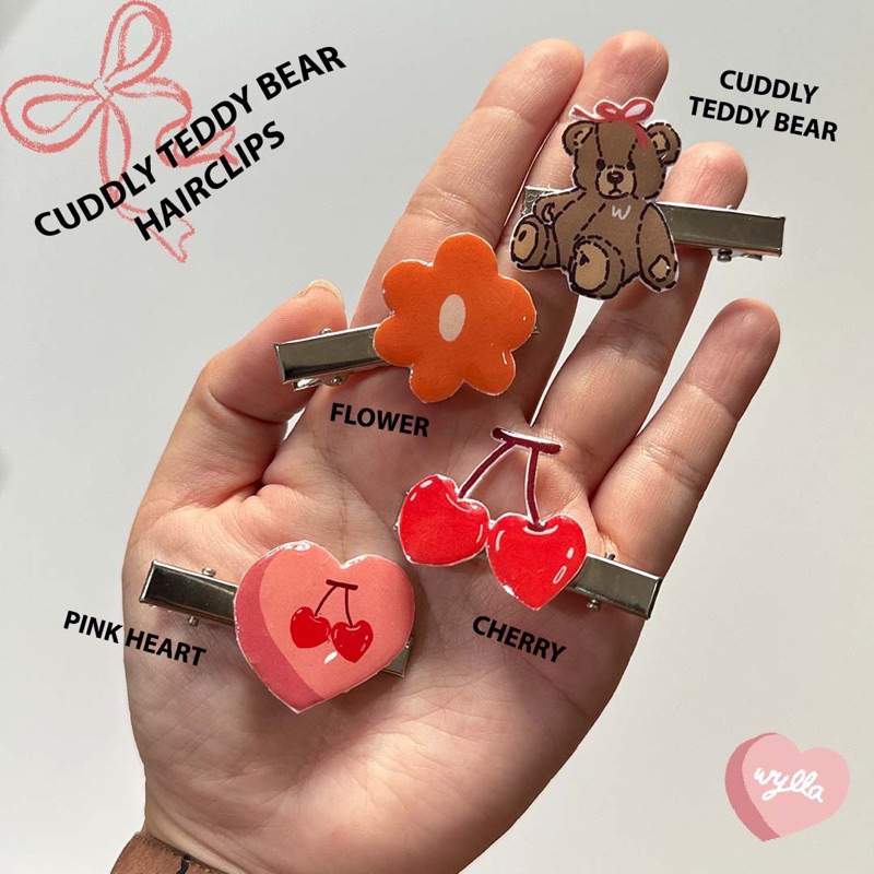Wyllabrand กิ๊บติดผม Cuddly Teddy Bear Hair Clips