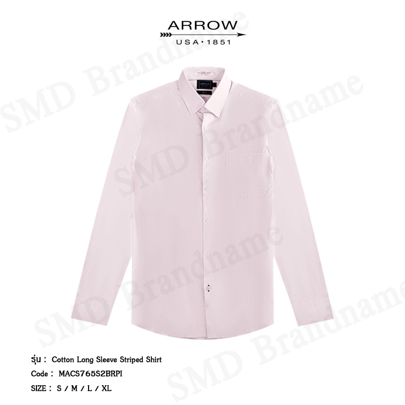 Arrow เสื้อเชิ้ตแขนยาว รุ่น Cotton Long Sleeve Striped Shirt Code: MACS765S2BRPI