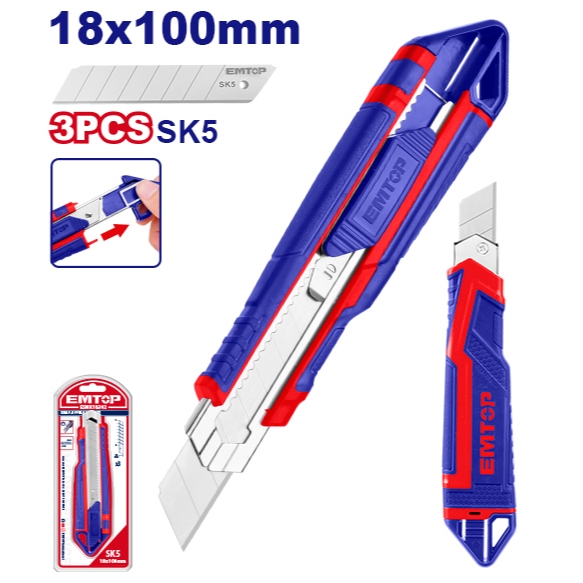 Emtop มีดคัทเตอร์ รุ่น ESNK18302
