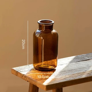 OurHome [พร้อมส่ง] แจกันแก้ว ins glass vase แจกันเรียบง่าย ของแต่งบ้าน พร็อพถ่ายรูป ร้านกาแฟ ร้านอาหาร ของตกแต่งโรงแรม