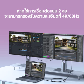 ZTEC Thunder 5 Cable ZC651 สายชาร์จ ส่งข้อมูล 80Gbps USB4 240W 8K/60Hz -24M