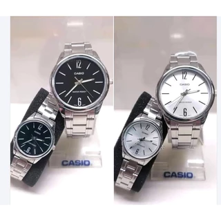 (กล่องคลีม) นาฬิกาคู่ Casio ชาย/หญิง 40/28 มม รุ่น MTP-V005 LTP-V005 LTP-V005D ของแท้ รับประกันศูนย์ 1 ปี