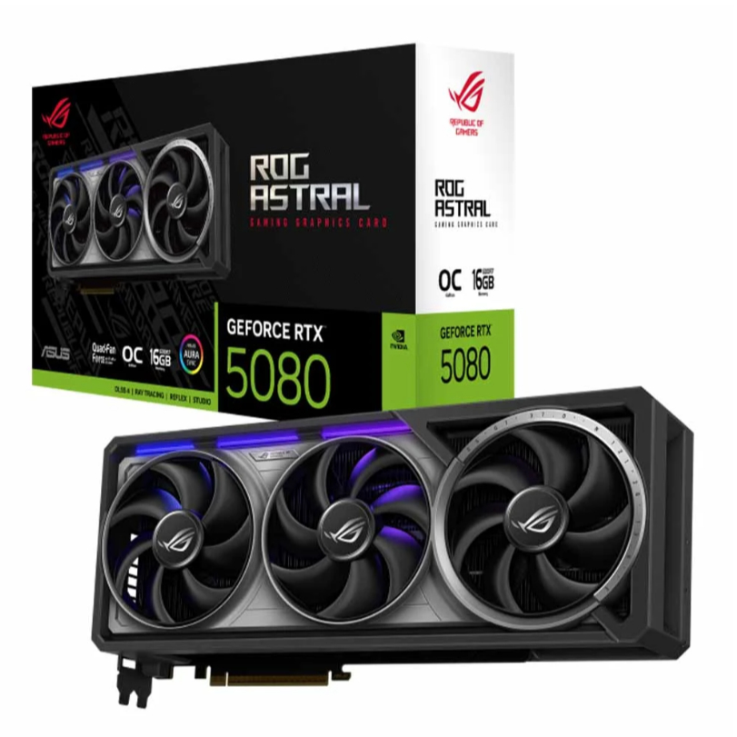 การ์ดจอ ASUS ROG ASTRAL GEFORCE RTX 5080 16GB GDDR7 OC EDITION ของใหม่มือ 1 ประกันเต็มๆ 3ปี