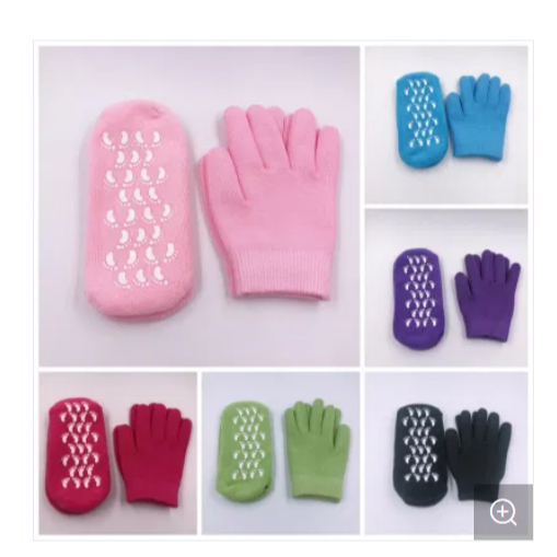 ถุงเท้าสปา ถุงมือสปา ผสมอโรเวร่า Spa Moisture Gel Glove ถุงเท้าอโรเวร่า ราคา 1 คู่