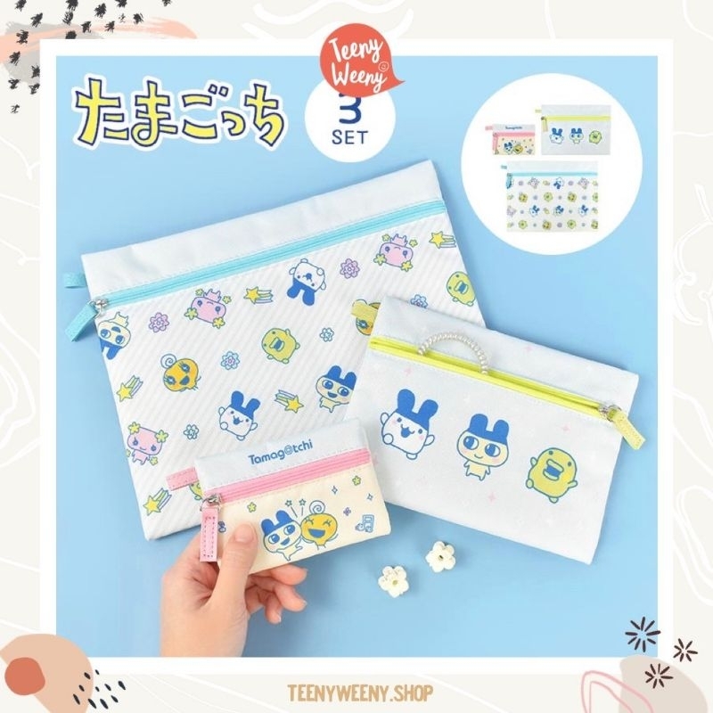 กระเป๋าใส่ของลายทามาก็อต มีซิป Tamagotchi Zippy Purse