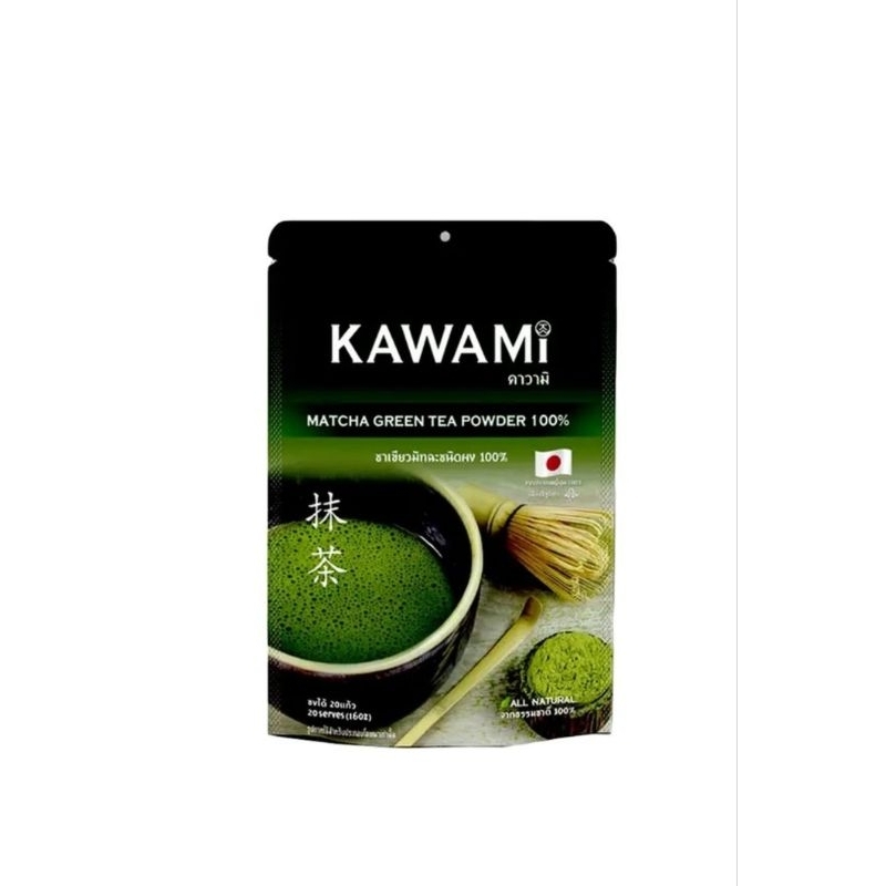 🍵🚛พร้อมส่ง✅ KAWAMI ชาเขียวมัทฉะ 100% ชนิดผง ขนาด 100 กรัม
