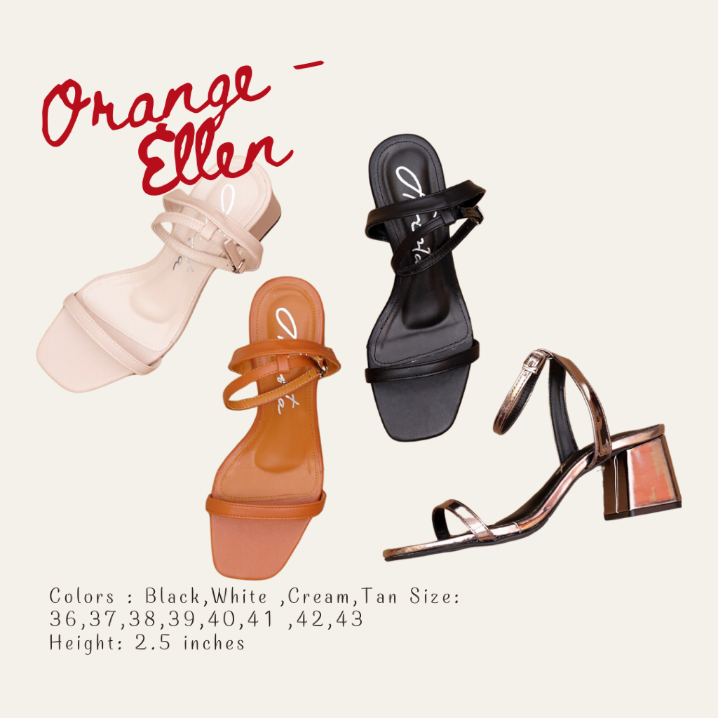 𝑶𝒓𝒂𝒏𝒈𝒆’ รองเท้าส้นสูง รุ่น Arista - Ellen ( ART-074 )