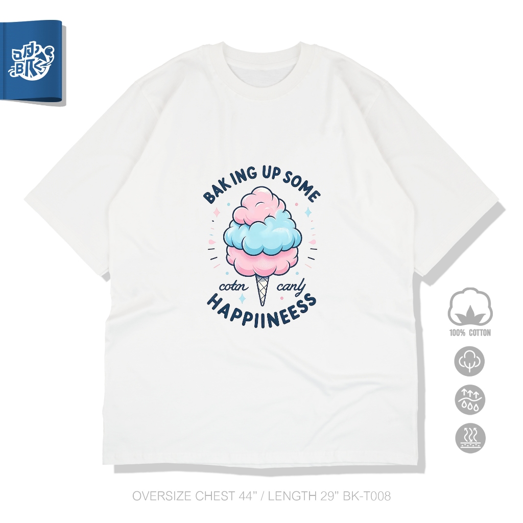 ✨️!NEW / BK-008 เสื้อยืดคอกลม "Cotton Oversize"