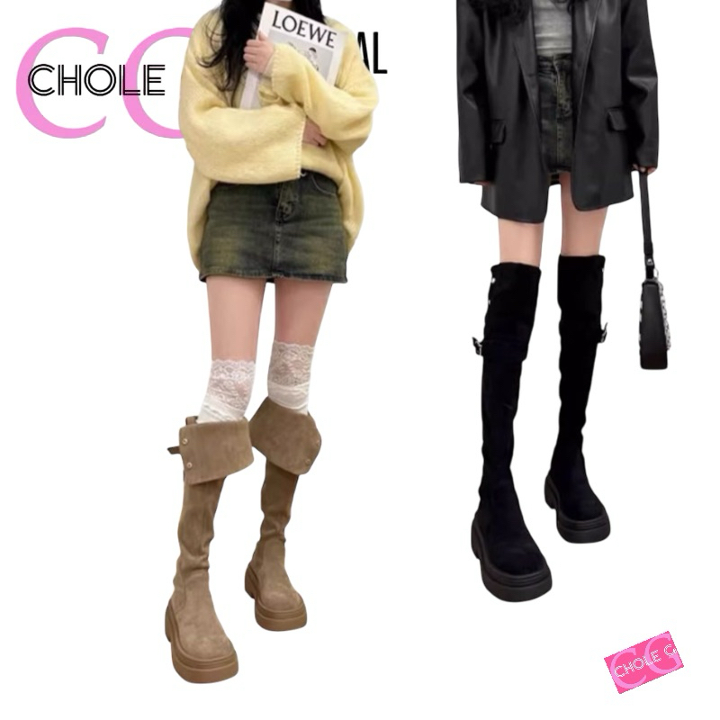 Chole G : Nene Signature 4in1 Korea Long Boots รองเท้าบูทยาวเกาหลี ใส่ได้4แบบในคู่เดียว ส้น 7cm (SH0192)