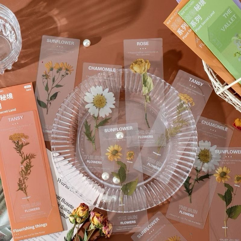 ‼️พร้อมส่ง‼️ราคา/ชิ้น สัตว์เลี้ยงโปร่งแสงที่คั่น น่ารัก พืชดอกไม้หนังสือหน้าผู้ถือโน๊ตบุ๊ค