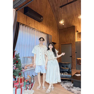 PEACH-รหัสPF4Couple Daisy ชุดงานคู่ลายดอกเดซี่ (กดแยกนะคะ)