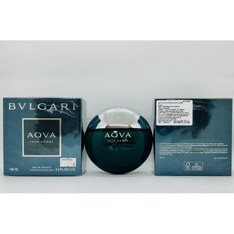 BVLGARI AQVA Pour Homme EDT 100 ml ซีล ป้ายไทย