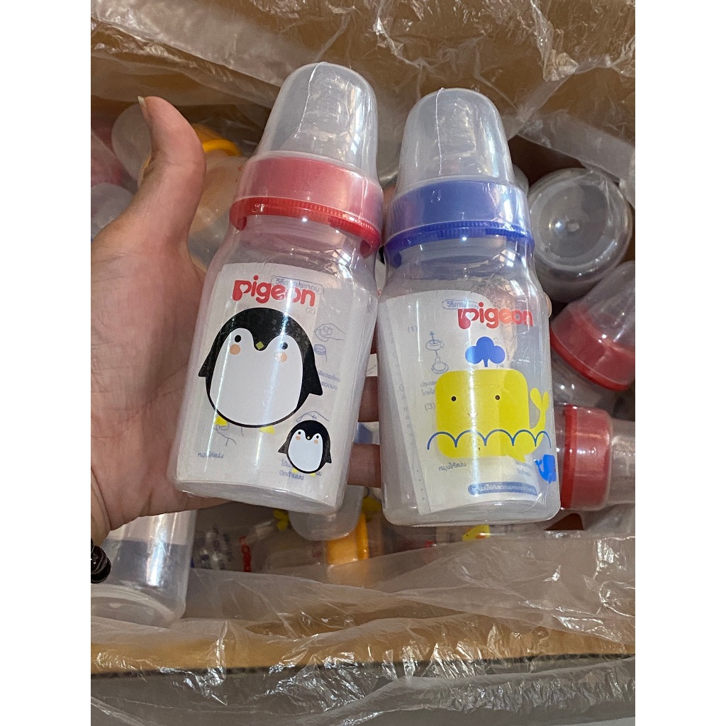 Pigeon พีเจ้นขวดนมคอแคบ RPP พร้อมจุกเสมือนให้นมแม่รุ่นมินิ(มีให้เลือกหลายขนาด)