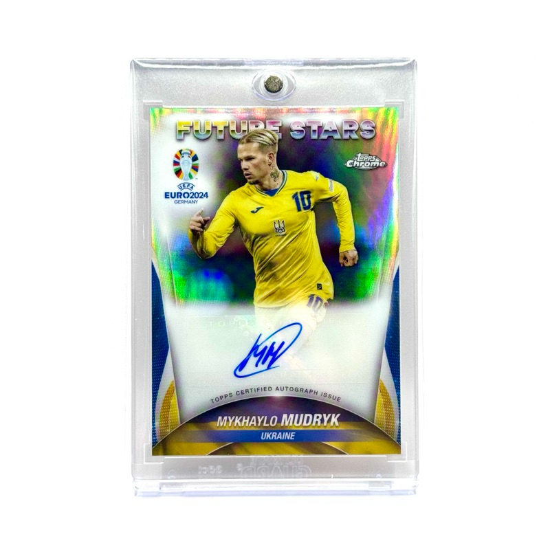 Topps Chrome UEFA Euro 2024 Mykhaylo Mudryk Future Stars Autograph