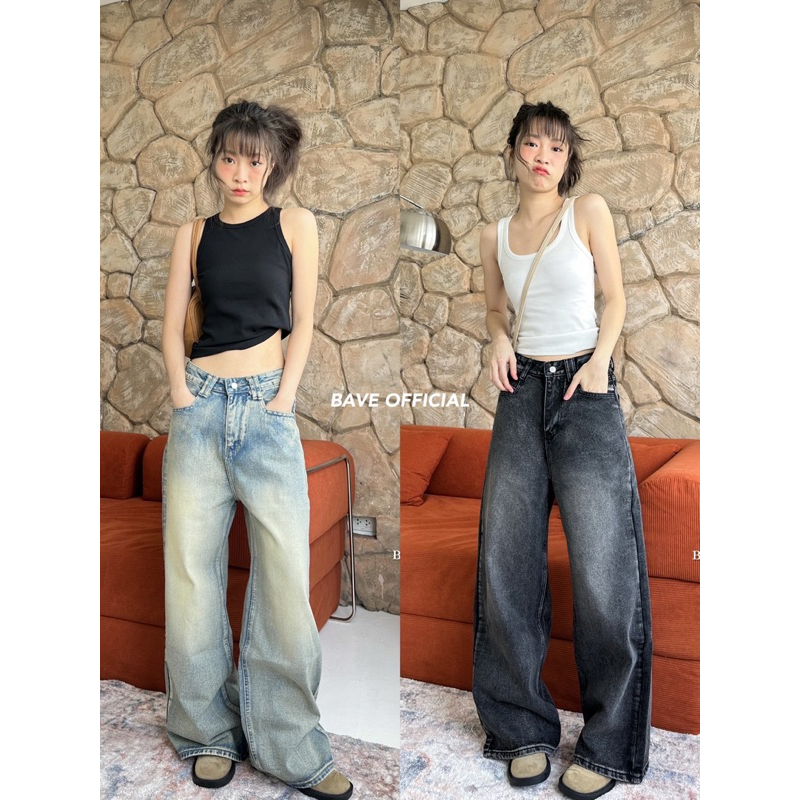 Proudly.bkk BAVE 51670 กางเกงยีนส์ ทรง Baggy ทรงสวยมาก งานunisex