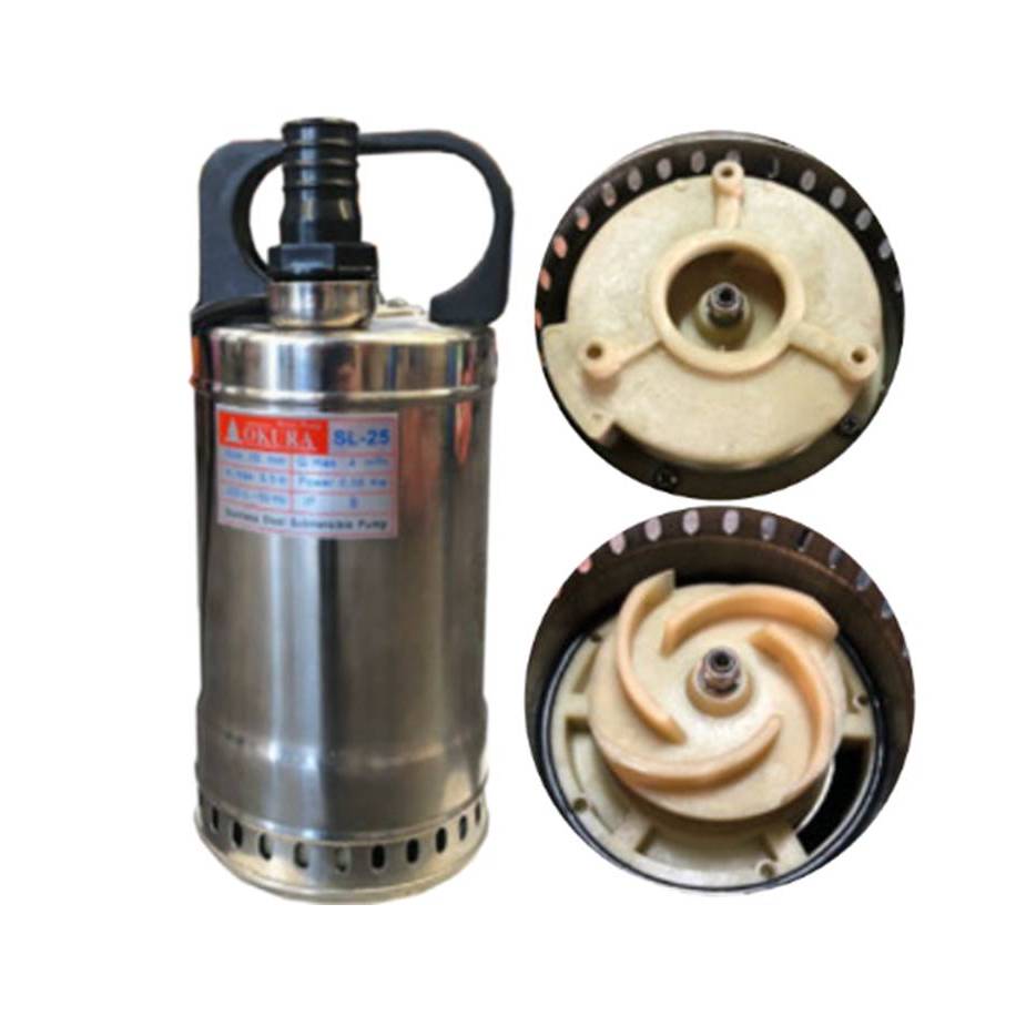 ปั๊มจุ่มใต้น้ำตัวเรือนสแตนเลส Stainless Steel Dewatering Pump OKURA รุ่น SL-25