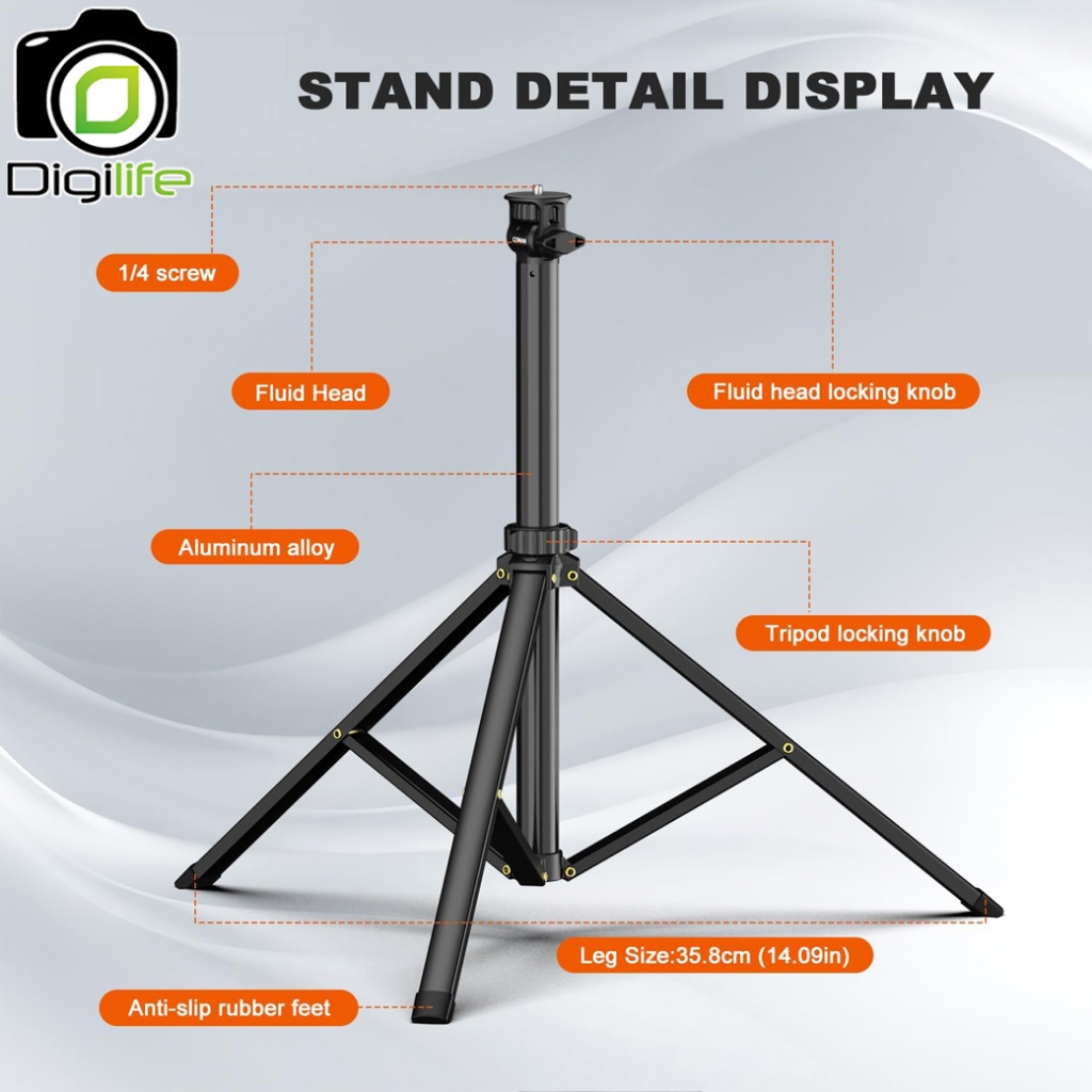 Coman Tripod MT60 - Camera & Phone Stand ขาตั้งมือถือ ขาตั้งกล้อง ไม้เซลฟี่ สูง 180 ซม. / Digilife Thailand