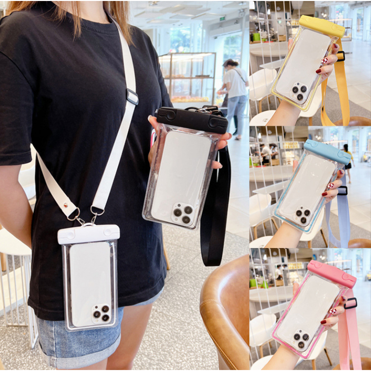 พร้อมส่ง ซองกันน้ำ ซองใส่โทรศัพท์กันน้ำ กระเป๋ากันน้ำสงกรานต์ หนาทนทาน แถมสายห้อยคอ ทัชสกรีนได้