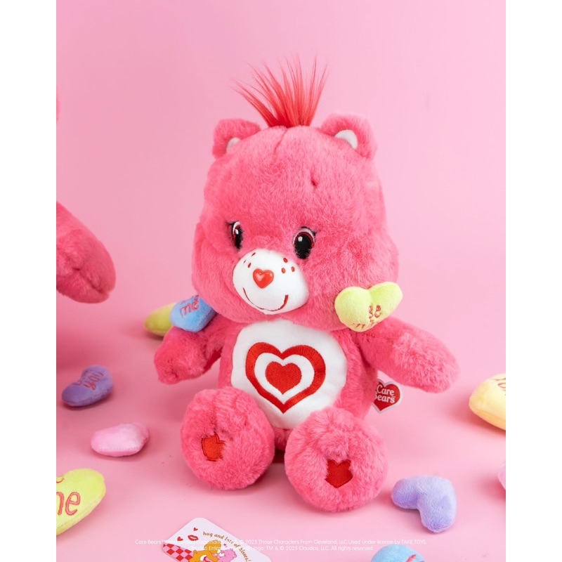 (พร้อมส่ง/ส่งด่วน)Care Bears-ตุ๊กตาหมีแคร์แบร์ All my heart bear🧸🌹🗝️น้องหมีวาเลนไทน์อัดเสียงได้มีmagnet ลิขสิทธิ์แท้100% - รูปที่ 2