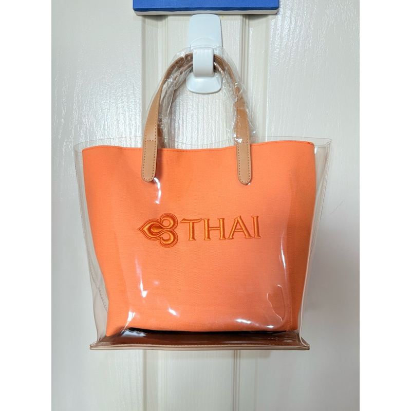 *หายาก* กระเป๋าถือ 2 ใบซ้อน การบินไทย Duo Translucent Hand Bag x Thai Airways