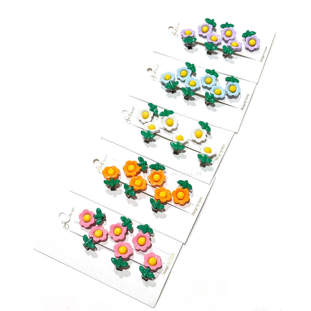 กิ๊บติดผม กิ๊บดอกไม้🌼 น่ารักๆ สไตล์เกาหลี ดอกเล็ก ( 6ชื้น )