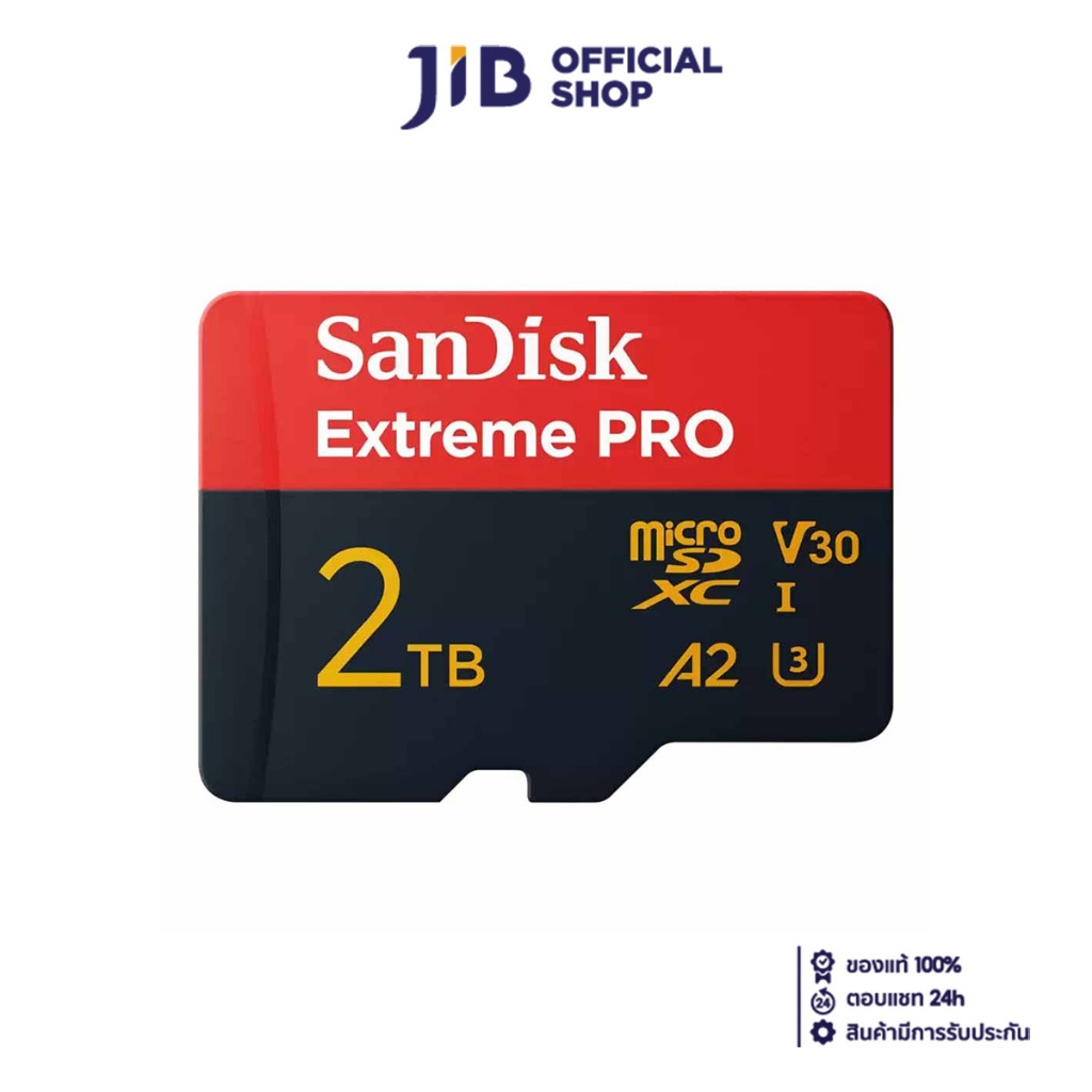 2 TB MICRO SD CARD (ไมโครเอสดีการ์ด) SANDISK EXTREME PRO MICROSDXC UHS-I CARD (SDSQXCD-2T00-GN6MA)