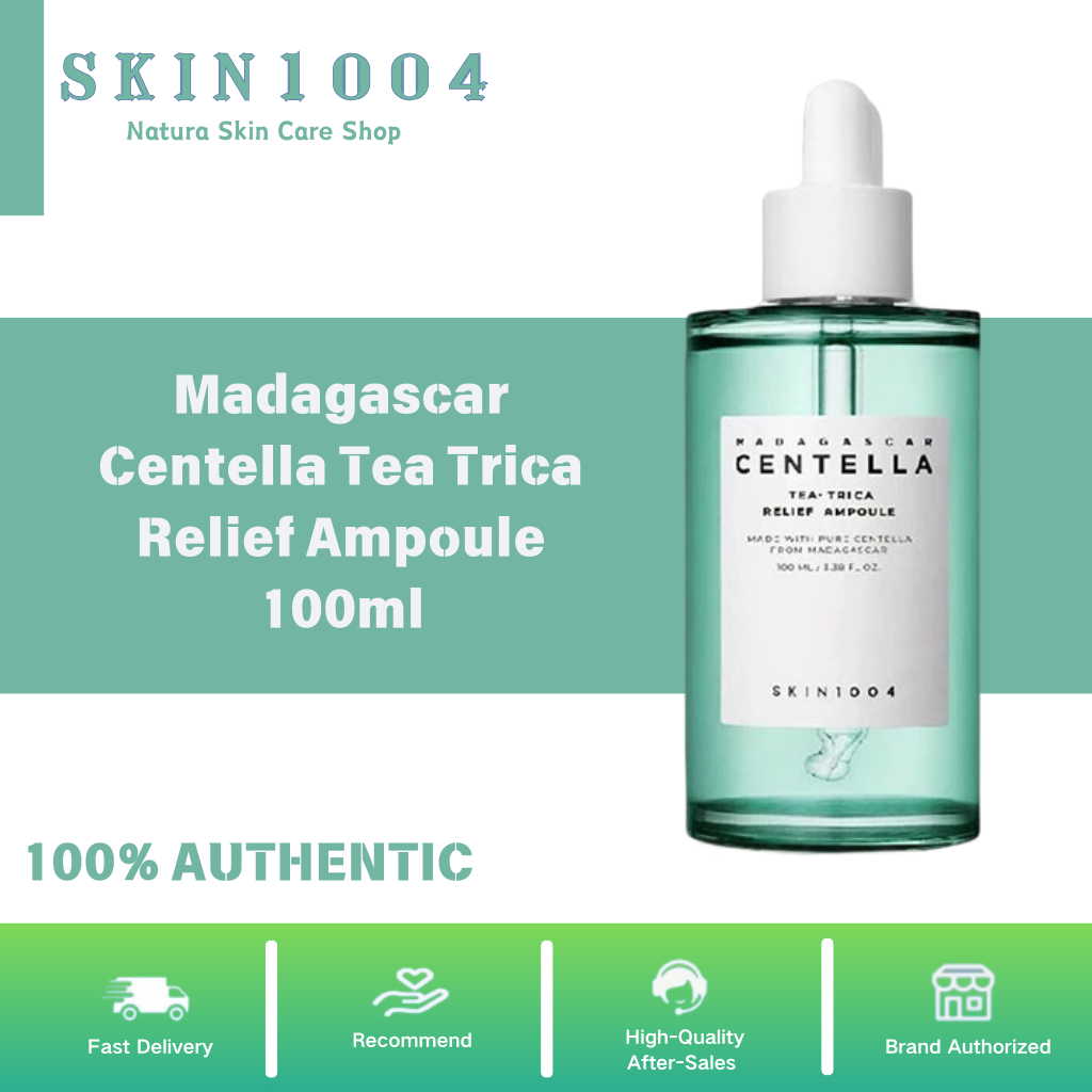 ใหม่ %ของแท้ Skin1004 Madagascar Centella Tea Trica Relief Ampoule 100ml มาดากัสการ์ เซนเทลล่า ที-ทริก้า รีลีฟ แอมพูล
