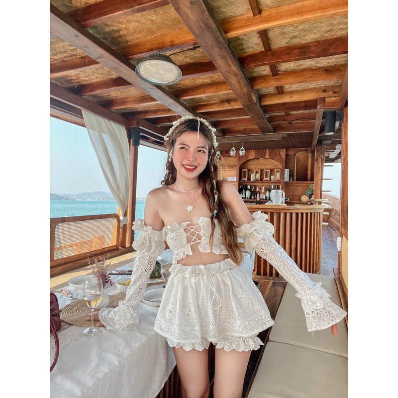 🇹🇭จัดส่งใน 24 ชม พร้อมส่ง ครบไซต์ 🔥🔥 Pitcha ชุดเซตคลอใหม่ งานตามหา ร้านทำจำกัด มือ 2