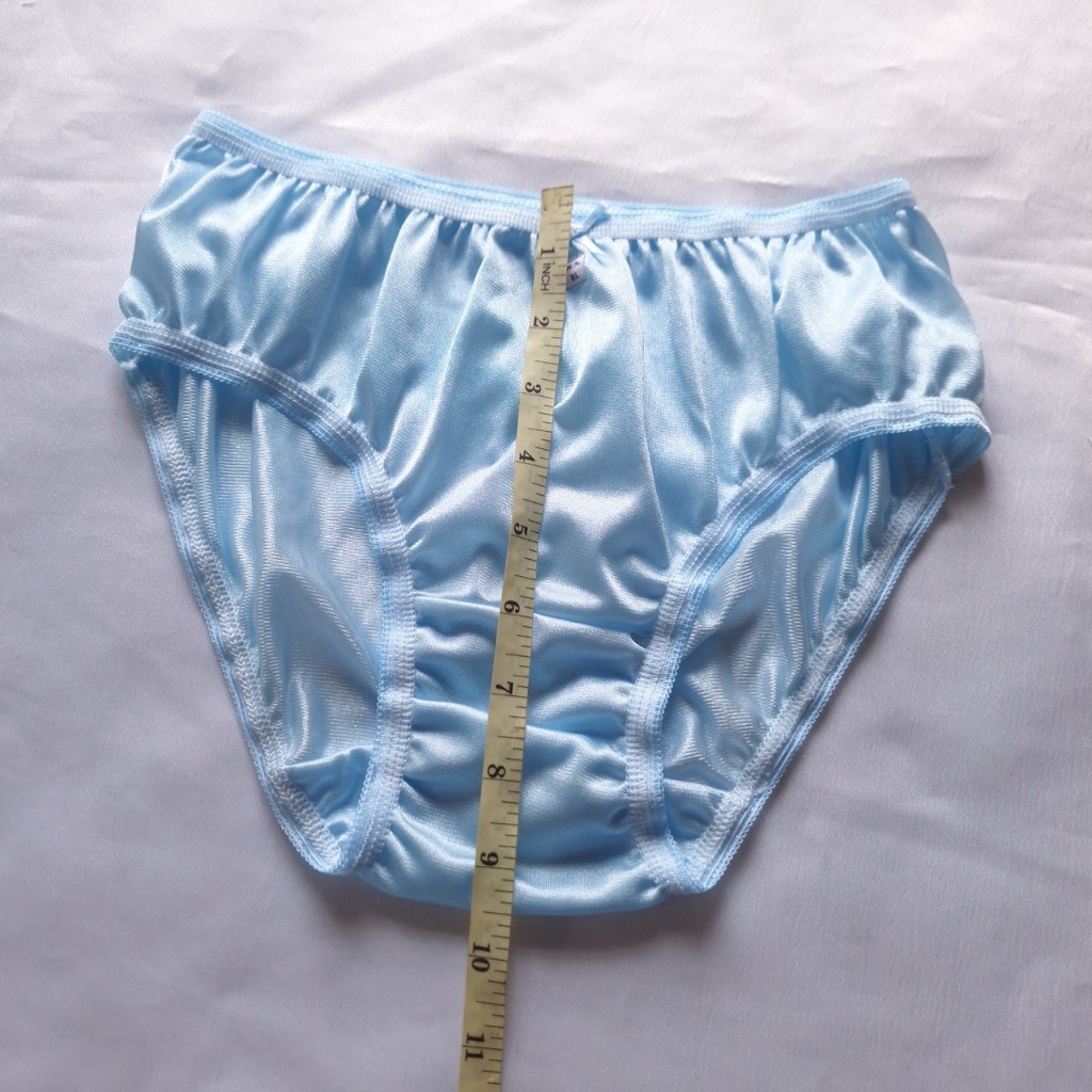 กางเกงในผ้าไนลอน บิกินี่  ผ้าวาโก้ สีพาสเทล ไนล่อนแห้งเร็ว ไซส์ L (BL) Bikini Underwear Nylon Briefs(ขนาดไซส์ด้านล่าง) - รูปที่ 4
