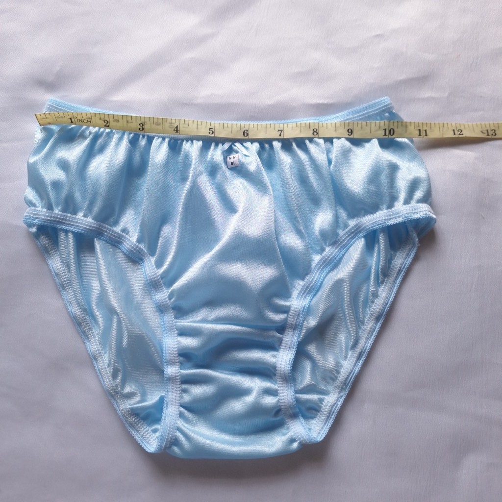 กางเกงในผ้าไนลอน บิกินี่  ผ้าวาโก้ สีพาสเทล ไนล่อนแห้งเร็ว ไซส์ L (BL) Bikini Underwear Nylon Briefs(ขนาดไซส์ด้านล่าง) - รูปที่ 6