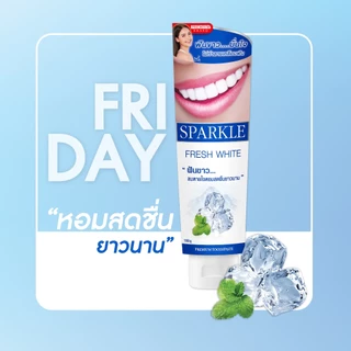 (โค้ดลด30% ในVDO!!) (แพค 4) SPARKLE ยาสีฟัน สปาร์คเคิล Fresh White ขนาด 100g. ลมหายใจหอม สดชื่น