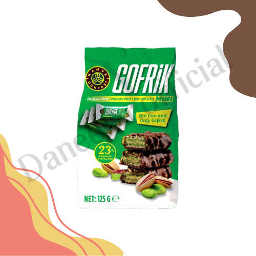 Gofrik pistachio paste milk chocolate 125g BBF. 07/02/2026