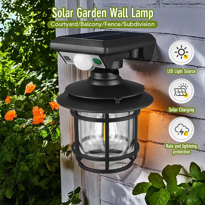 พร้อมจัดส่ง Solar Sensor Light ไฟโซล่าเซลล์ ไฟติดผนัง ไฟเซ็นเซอร์ ไฟประดับLED ปิด-เปิดไฟอัตโนมัติ
