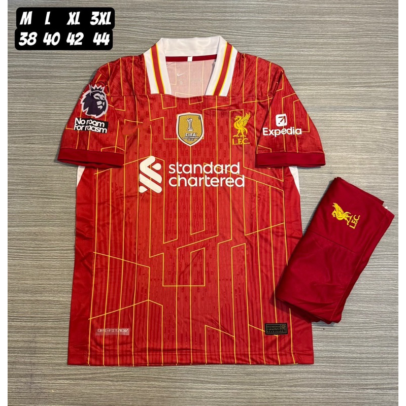 ชุดกีฬาฟุตบอล ลายใหม่ลาสุด 2024/25 ได้เสื้อพร้อมกางเกง ผ้าโพลีเอสเตอร์ผ้านิ่มใส่สบาย มีขนาดไซด์ให้เลือกM L XL 3XL