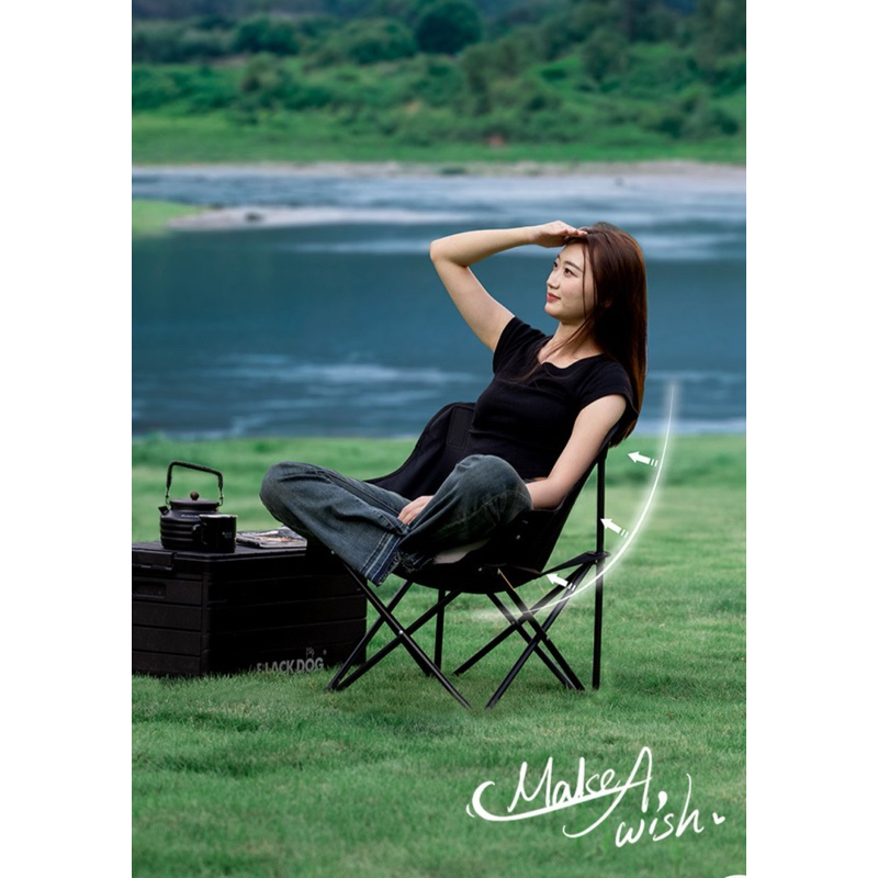 🔥พร้อมส่งทันทีใน24ชม.🔥Blackdog เก้าอี้แคมป์ปิ้ง Floating Moon Folding Chair รับน้ำหนักได้ 120kg. - รูปที่ 3