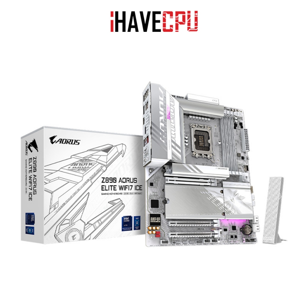 เมนบอร์ด (mainboard) iHAVECPU(1851) GIGABYTE Z890 AORUS ELITE WIFI7 ICE (REV 1.1)