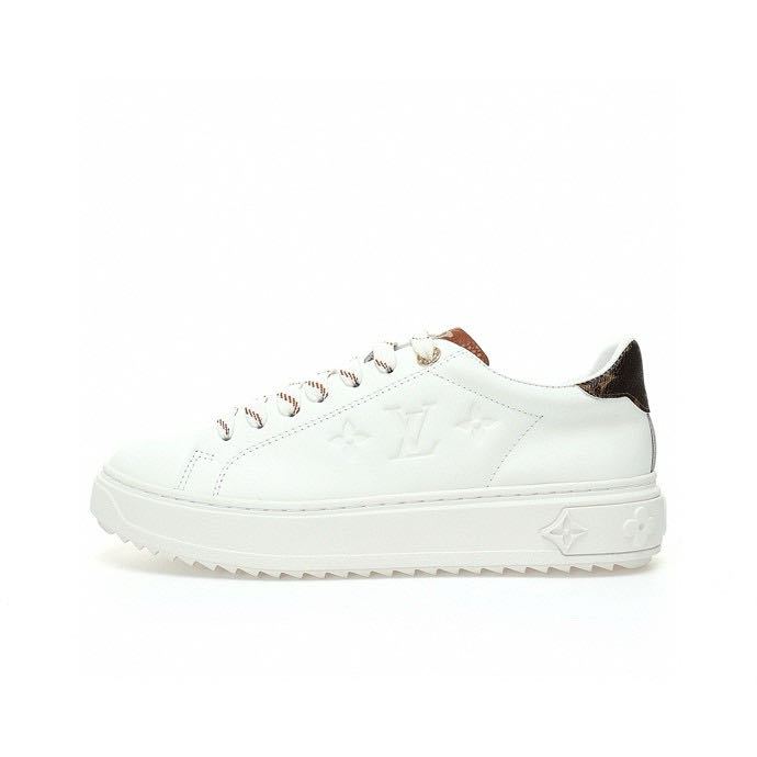 Louis Vuitton Time Out Low Sneaker Casual Muffin Serrated แต่เพียงผู้เดียวรองเท้าผ้าใบลำลอง 1AADMW