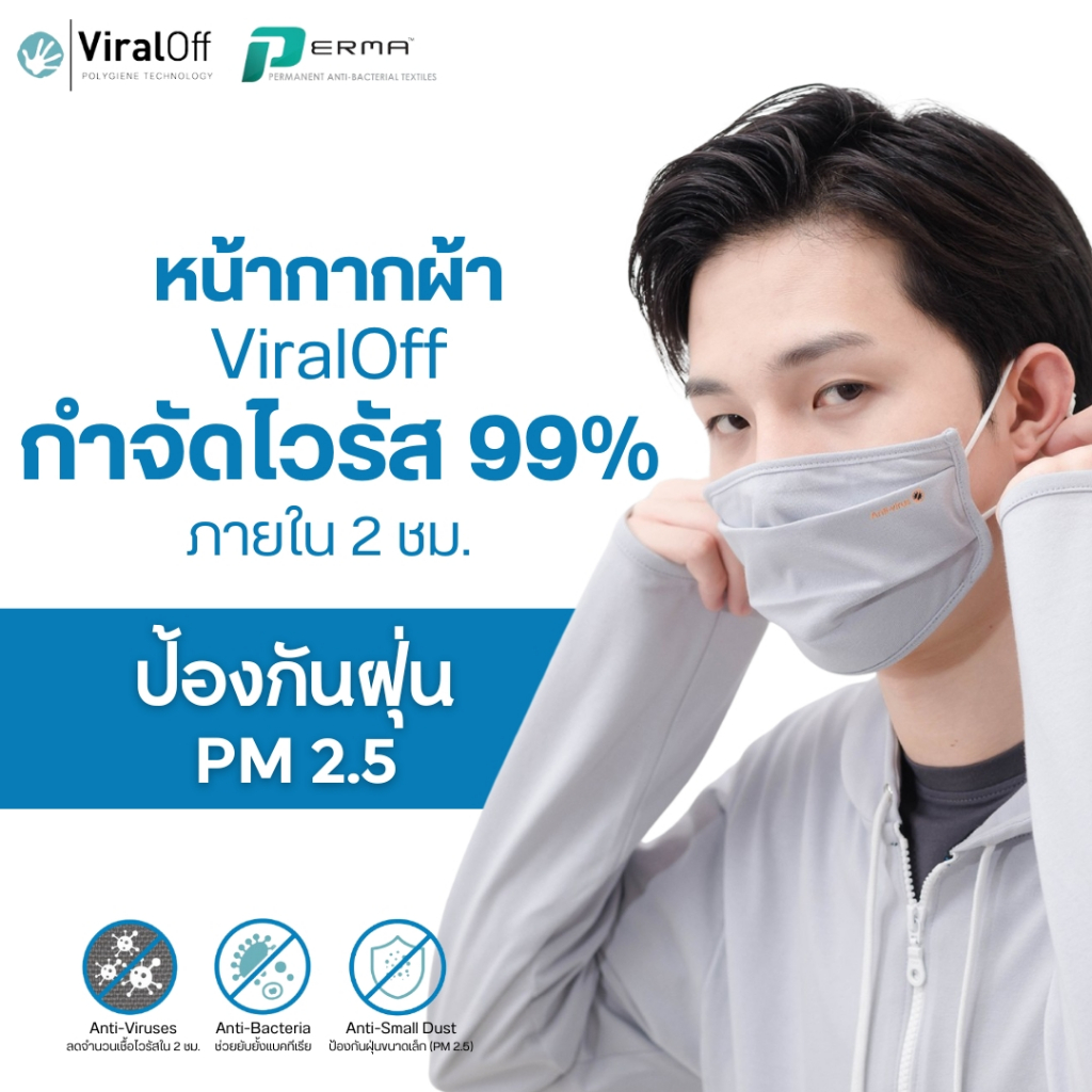 BLUE BEAR แมสผ้า หน้ากากผ้าซักได้ หน้ากากผู้ใหญ่ ป้องกันแบคทีเรีย มี 4 สี Europe style : 20OO17