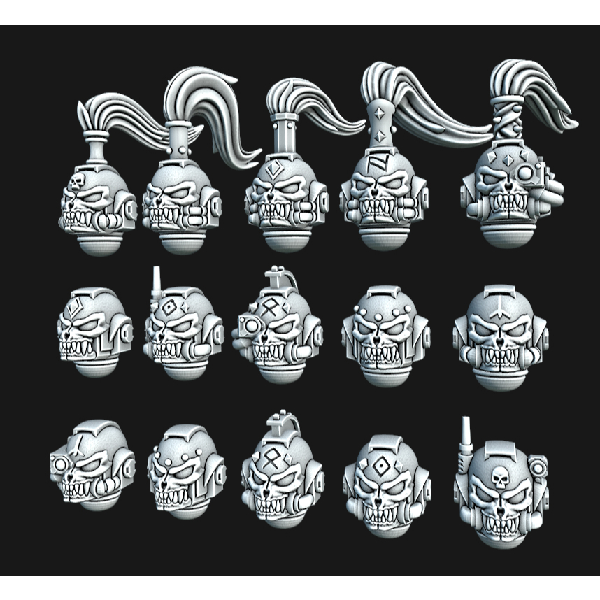 Wolf Skull Helmets Set x15