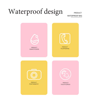 4 สี เรืองแสงในที่มืดโทรศัพท์มือถือกระเป๋ากันน้ำสากลกรณีกันน้ำหน้าจอสัมผัส 8 ระดับกระเป๋าโทรศัพท์กันน้ำ