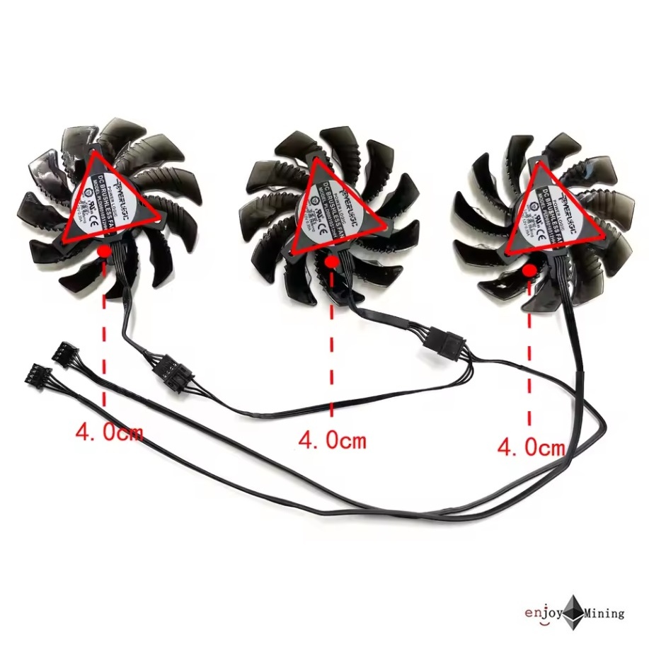 พัดลมการ์ดจอ GIGABYTE GeForce RTX3050 3060 3060ti GAMING Magic Eagle OC Graphics Card Fan PLD08010S12HH ราคา ถูกที่สุด ดีลบีเคเค แกลเลอรีภาพที่ 3