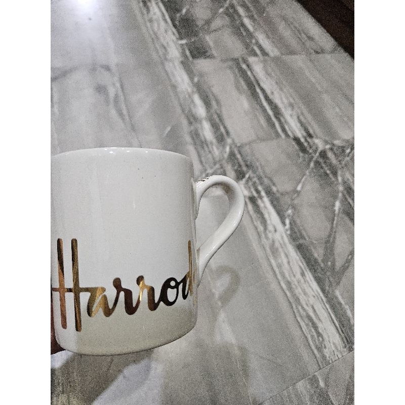 มัค Harrods สีครีม​ เเก้วน้ำ