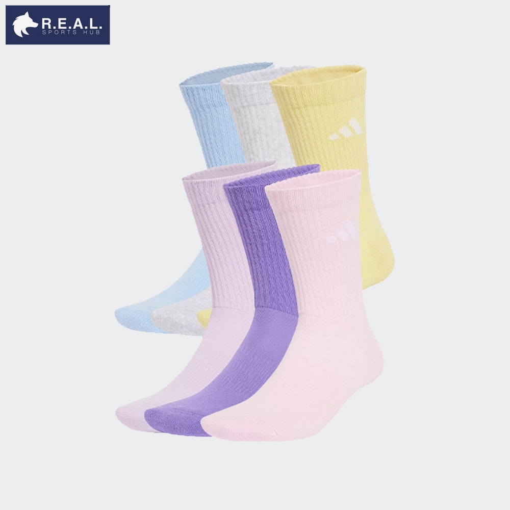 ถุงเท้า ความยาวครึ่งแข้ง Adidas (1 แพ็ค มี 6 คู่ / 6 สี) [JP1715]