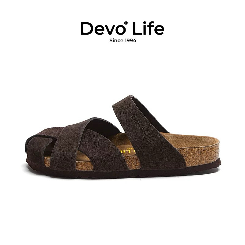 รองเท้า Devo Life หนังกลับ หนังแท้ แบบสาน เบอร์ 38