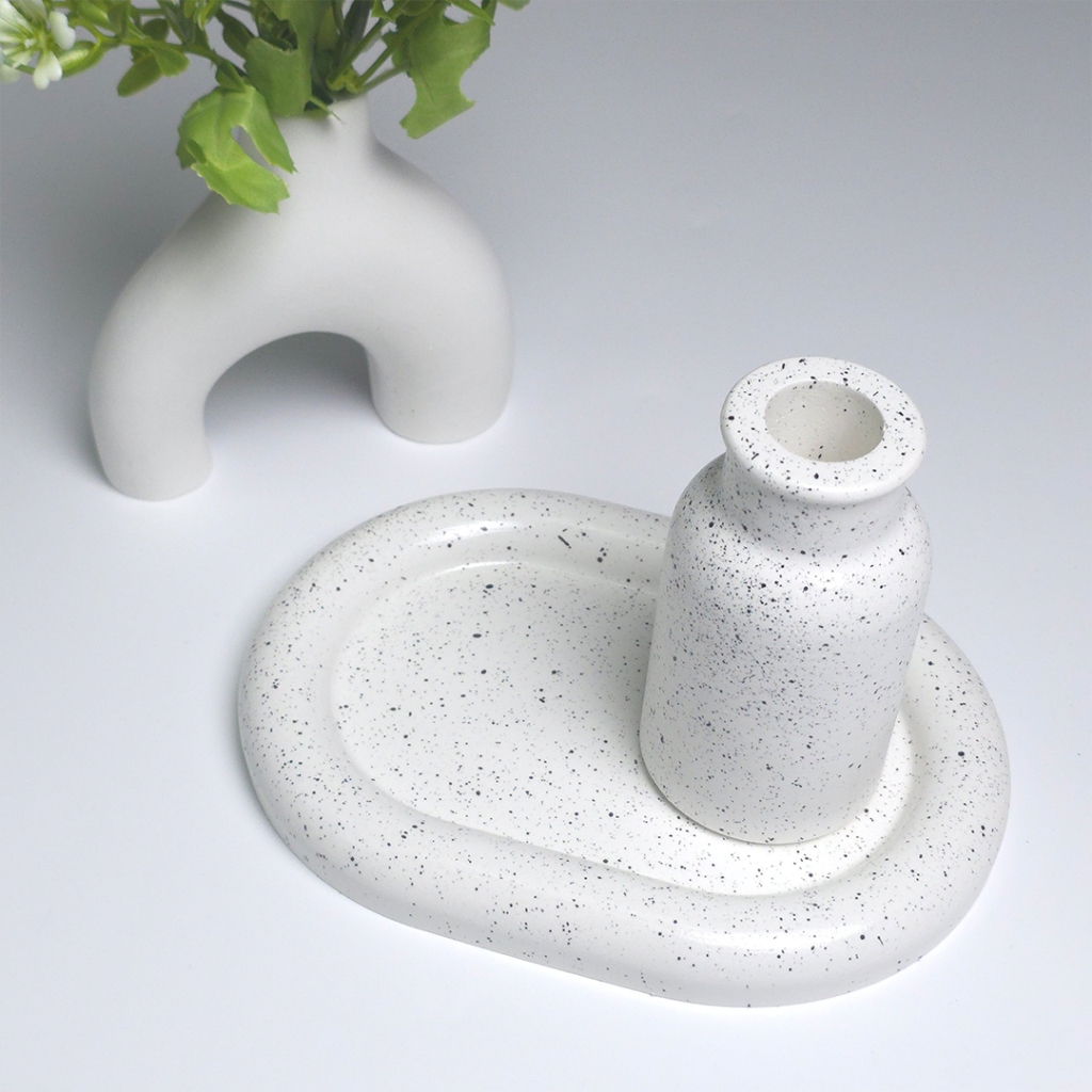 แจกันปูน ดีไซน์น่ารัก ใช้ตกแต่งบ้านโต๊ะทำงาน ร้านกาแฟ มุมโปรด สไตล์มินิมอล - รูปที่ 3