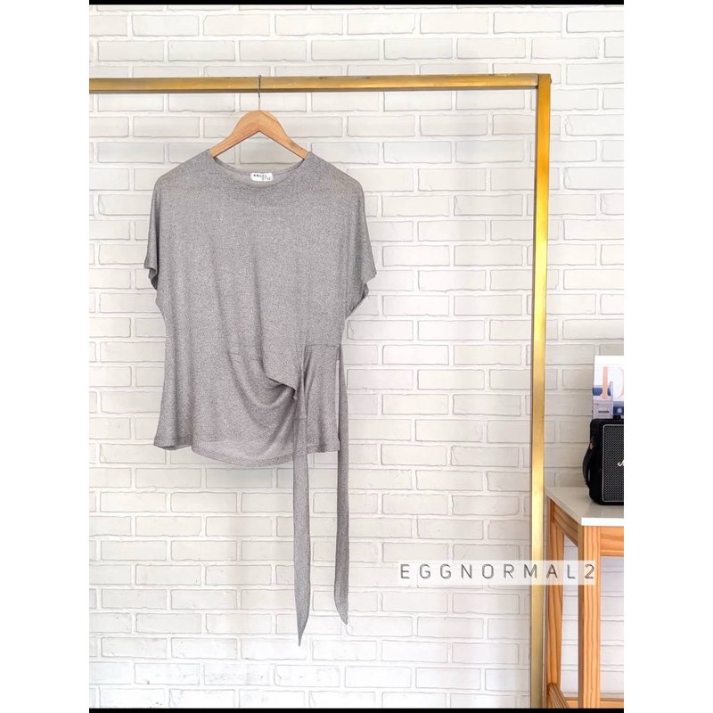 ANGEL STYLE ❤️T227 เสื้อยืดสล๊าฟผูกข้างคอกลมไหล่ล้ำ ผ้าสล๊าฟเงานำเข้า - รูปที่ 3